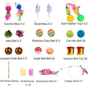 32-Piece Interactive Cat Toy Set — Tunnel, Wand, Balls & More – alternate view 3 thumbnail