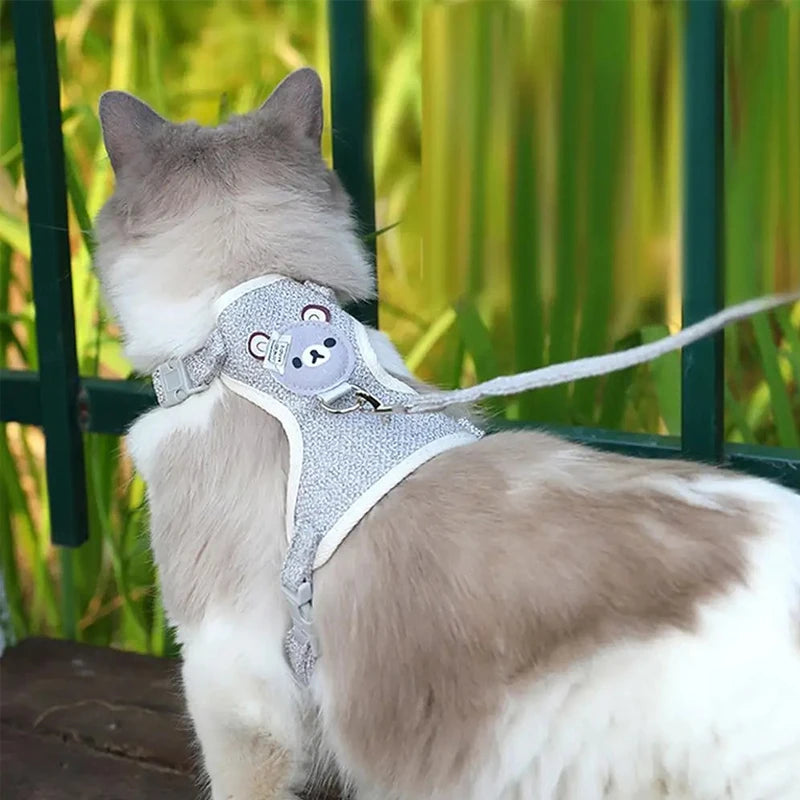 Adjustable Kitten & Cat Harness with Leash — Escape-Resistant, Soft Fit – alternate view 3 of 10