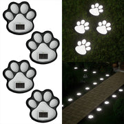 Solarbetriebene Pfotenabdruck-Gartenleuchten (4er-Pack) – alternate view 7 thumbnail