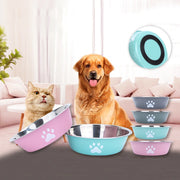 Stainless Steel Non-Slip Paw Print Pet Bowl – Pet Feeding thumbnail