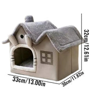 Foldable Winter Pet House — Warm Double-Roof Bed for Small Pets – alternate view 6 thumbnail