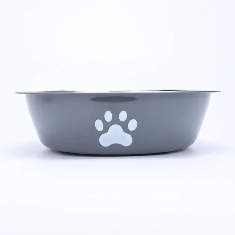 Stainless Steel Non-Slip Paw Print Pet Bowl – alternate view 8 of 9