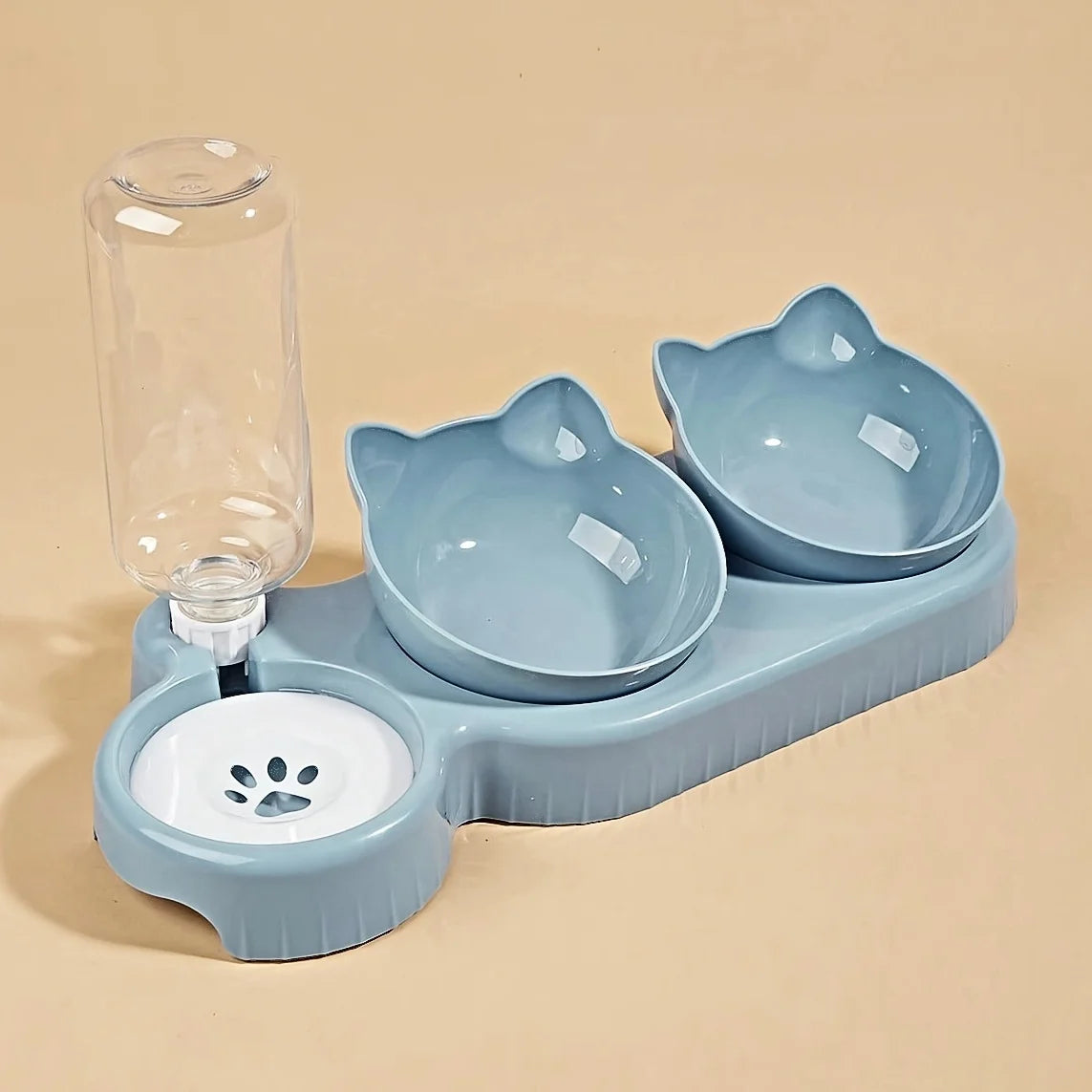 3-in-1 geneigtes Haustiernapf-Set mit Schwerkraft-Wasserspender – alternate view 7 of 10