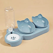 3-in-1 geneigtes Haustiernapf-Set mit Schwerkraft-Wasserspender – alternate view 7 thumbnail