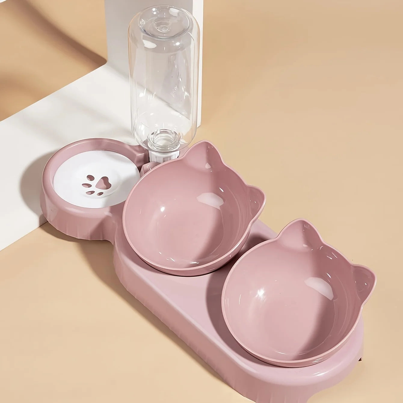 3-in-1 geneigtes Haustiernapf-Set mit Schwerkraft-Wasserspender – alternate view 10 of 10