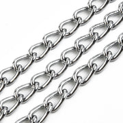 Heavy-Duty Metal Chain Dog Leash with Leather-Style Handle – alternate view 4 thumbnail