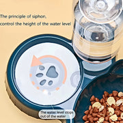 3-in-1 geneigtes Haustiernapf-Set mit Schwerkraft-Wasserspender – alternate view 5 thumbnail