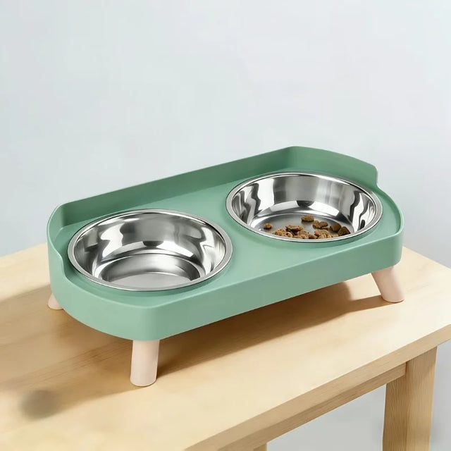 Kediler ve Küçük Köpekler için Yüksek Anti-Kusma Mama Kabı Seti