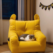 Cartoon Cat Sofa Bed — Detachable Washable Cushion – alternate view 4 thumbnail