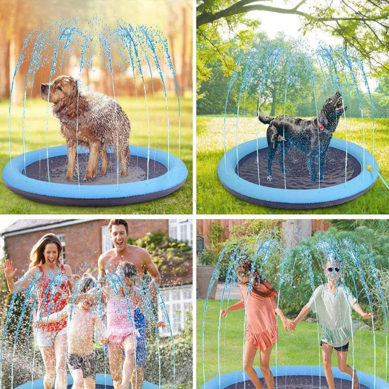 Inflatable Pet Splash Pad — Outdoor Water Play Mat – alternate view 3 of 6