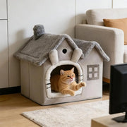 Foldable Winter Pet House — Warm Double-Roof Bed for Small Pets – alternate view 5 thumbnail