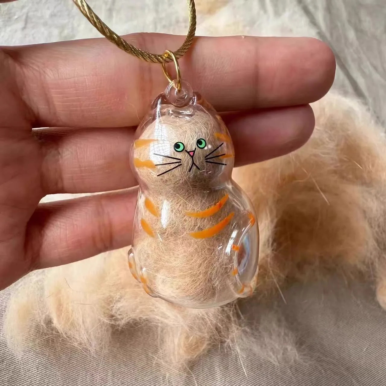 Pet Hair Memorial Keepsake Capsule — Keychain & Fridge Magnet – alternate view 4 of 24