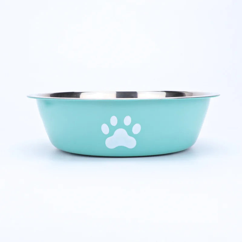 Stainless Steel Non-Slip Paw Print Pet Bowl – alternate view 9 of 9