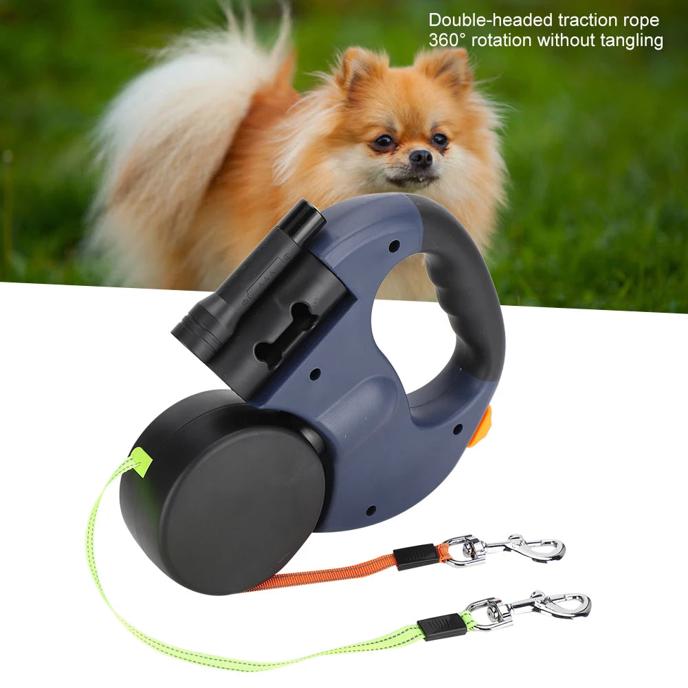 Retractable Dog Leash with LED Light — Dual-Handle – Dog Walking