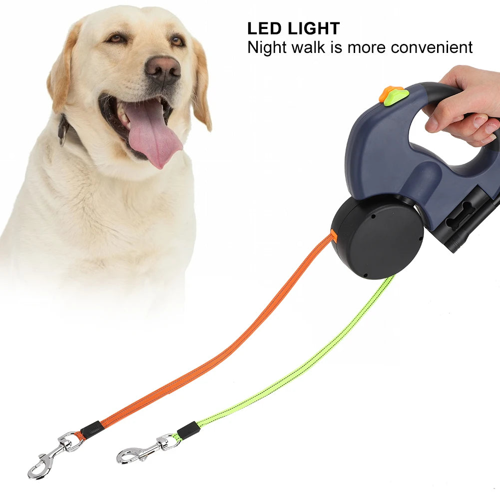 Retractable Dog Leash with LED Light — Dual-Handle – alternate view 4 of 8