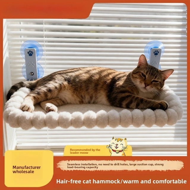 Cat Window Hammock Bed — Suction Cup Sunbathing Perch