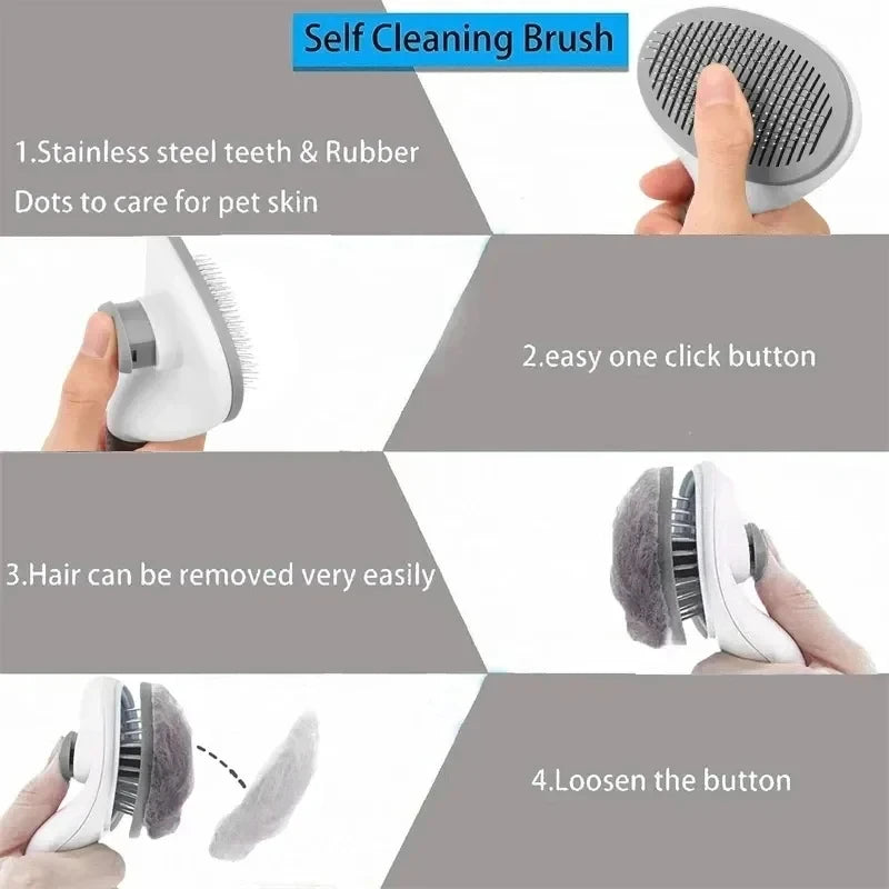 Self-Cleaning Slicker Brush for Dogs & Cats – alternate view 6 of 9