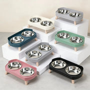 Elevated Anti-Vomiting Pet Bowl Set for Cats & Small Dogs – Pet Feeding thumbnail