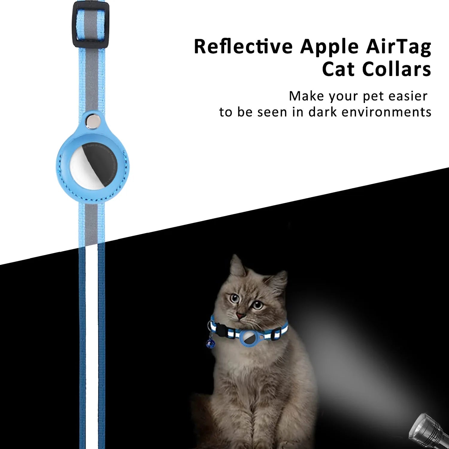 Breakaway Cat Collar with AirTag Holder — Reflective & Waterproof – alternate view 6 of 13