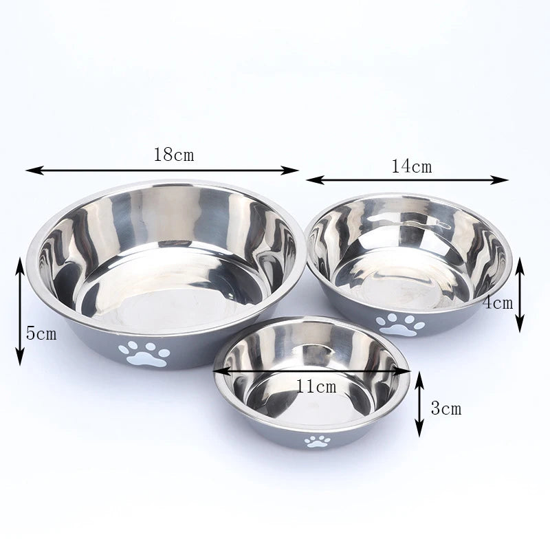 Stainless Steel Non-Slip Paw Print Pet Bowl – alternate view 6 of 9