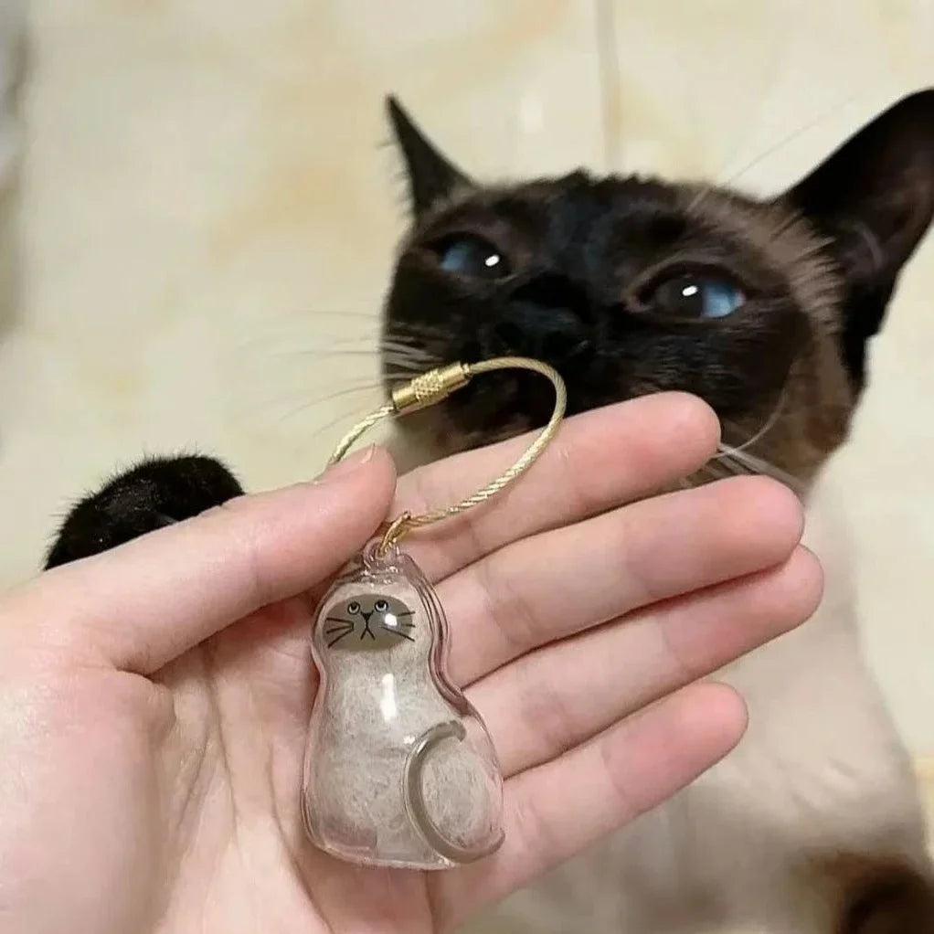 Pet Hair Memorial Keepsake Capsule — Keychain & Fridge Magnet – alternate view 5 of 24