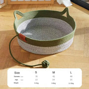 Hand-Woven Rattan Cat Bed — Cooling Summer Sleeping House – alternate view 8 thumbnail