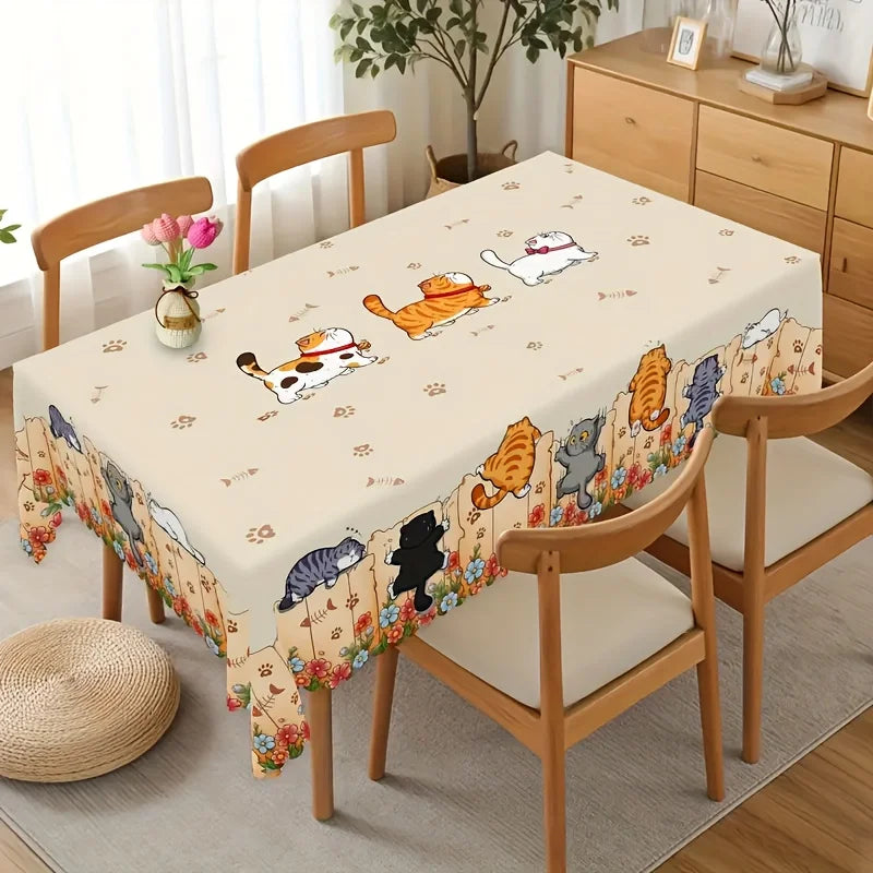 Cat Paw Print Waterproof Tablecloth – Pet Home & Living