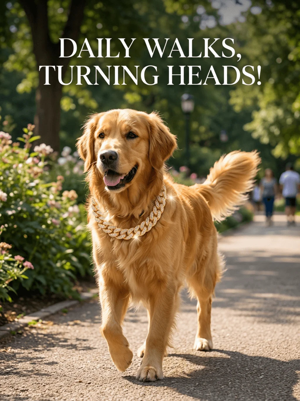 Gold-Tone Cuban Chain Fashion Collar for Dogs – alternate view 3 of 7