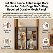 No-Drill Mesh Pet Gate — Anti-Escape Door & Stair Barrier – alternate view 4 thumbnail