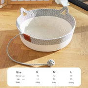 Hand-Woven Rattan Cat Bed — Cooling Summer Sleeping House – alternate view 7 thumbnail