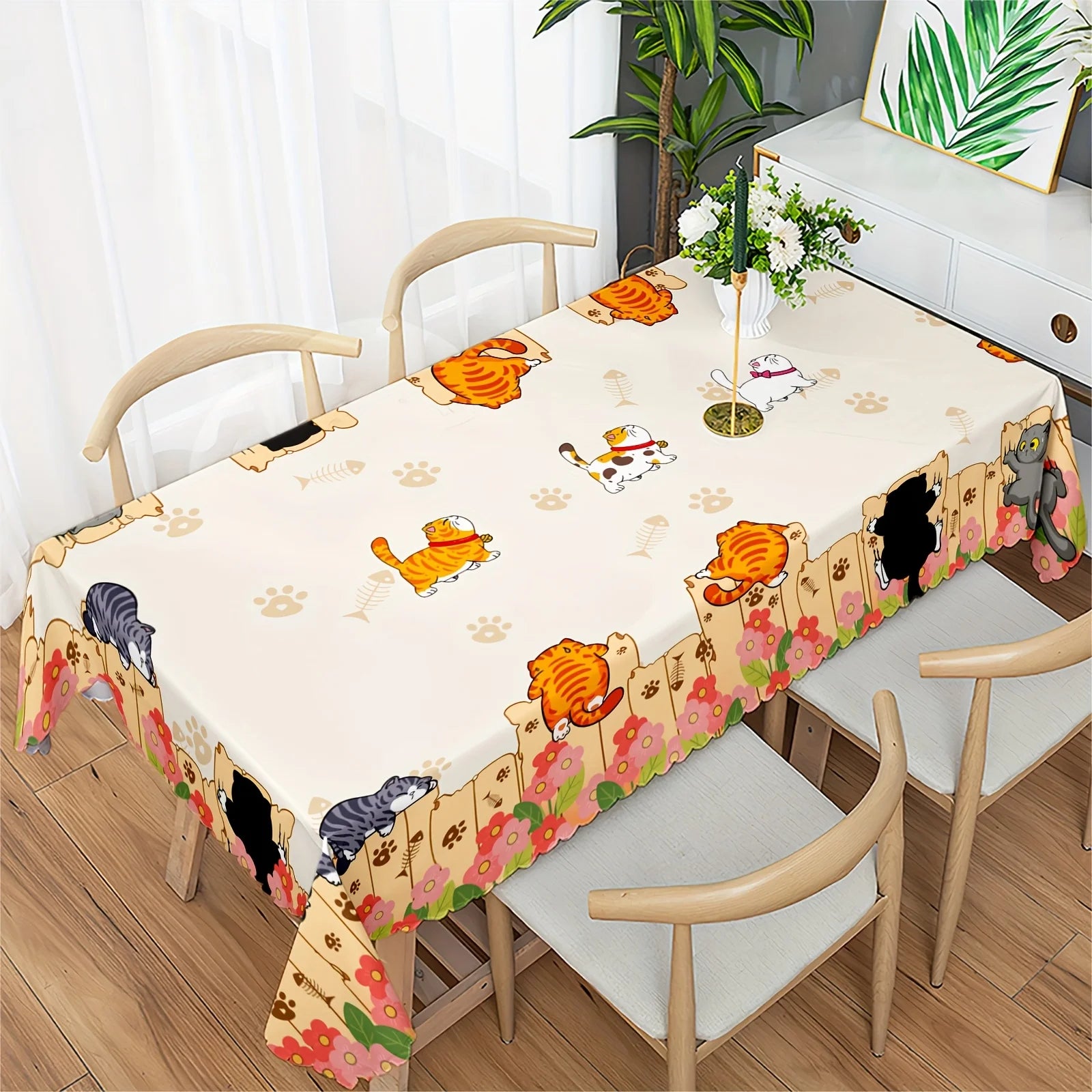Cat Paw Print Waterproof Tablecloth – alternate view 5 of 6