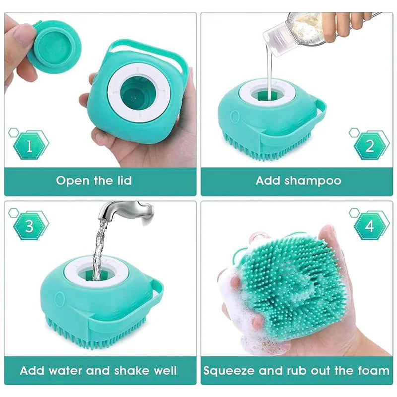 2-in-1 Haustierbadebürste mit Shampoo-Spender – alternate view 3 of 6