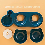 3-in-1 geneigtes Haustiernapf-Set mit Schwerkraft-Wasserspender – alternate view 6 thumbnail
