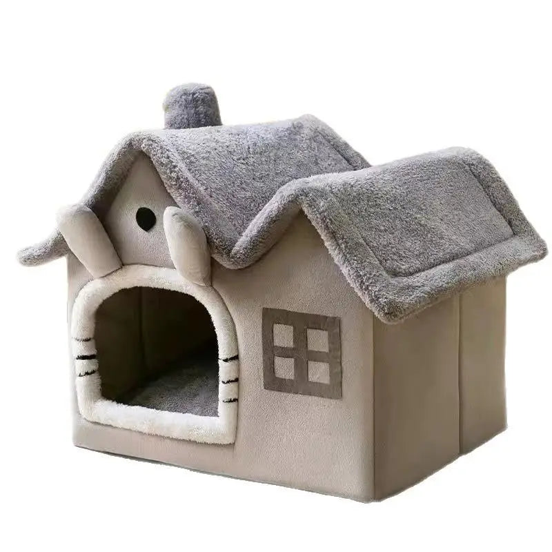 Foldable Winter Pet House — Warm Double-Roof Bed for Small Pets – alternate view 7 of 7