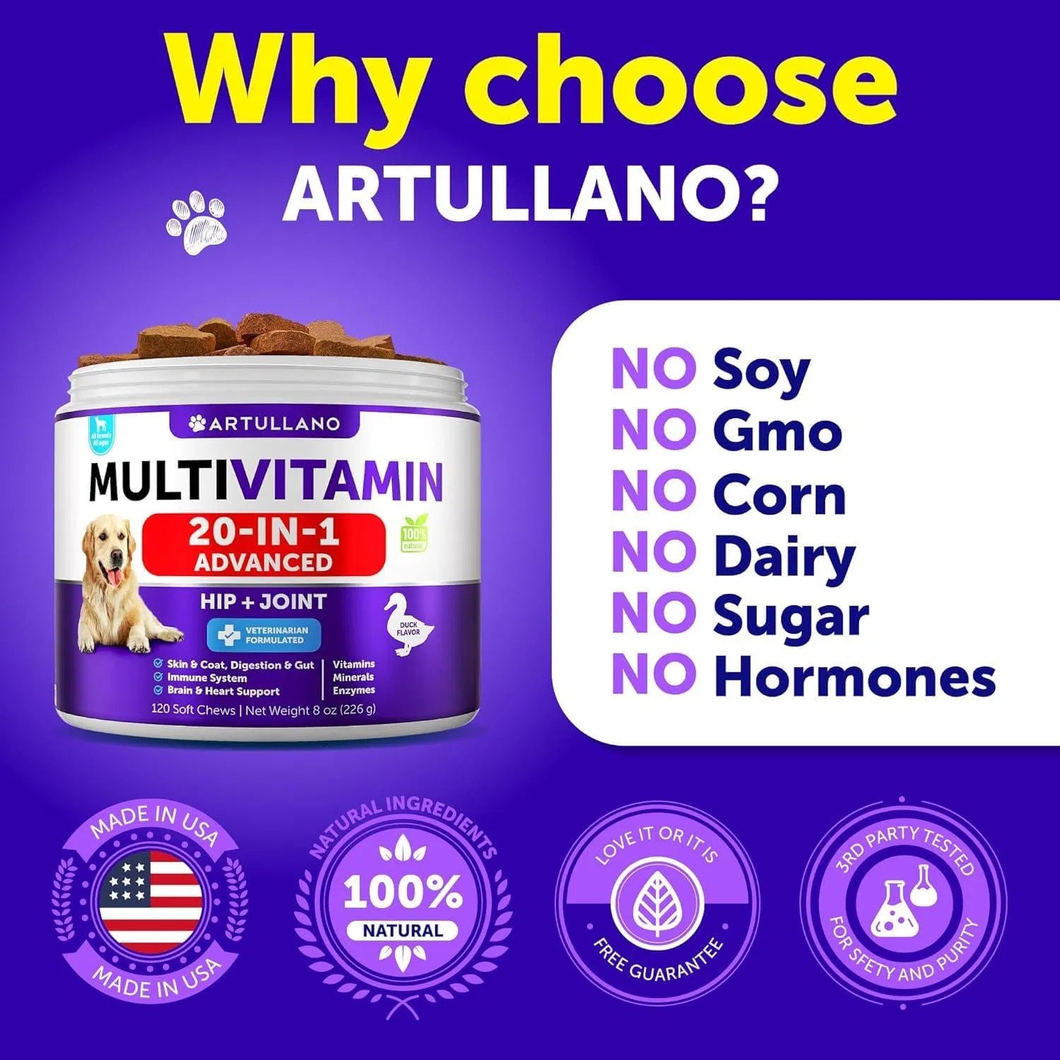 20-in-1 Dog Multivitamin Chews with Glucosamine — Daily Wellness Support – alternate view 3 of 7